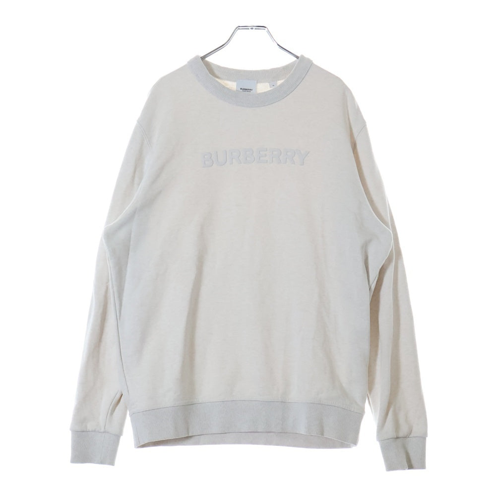 BURBERRY(バーバリー) ロゴプリント 長袖スウェットトレーナー アイボリー 8068710