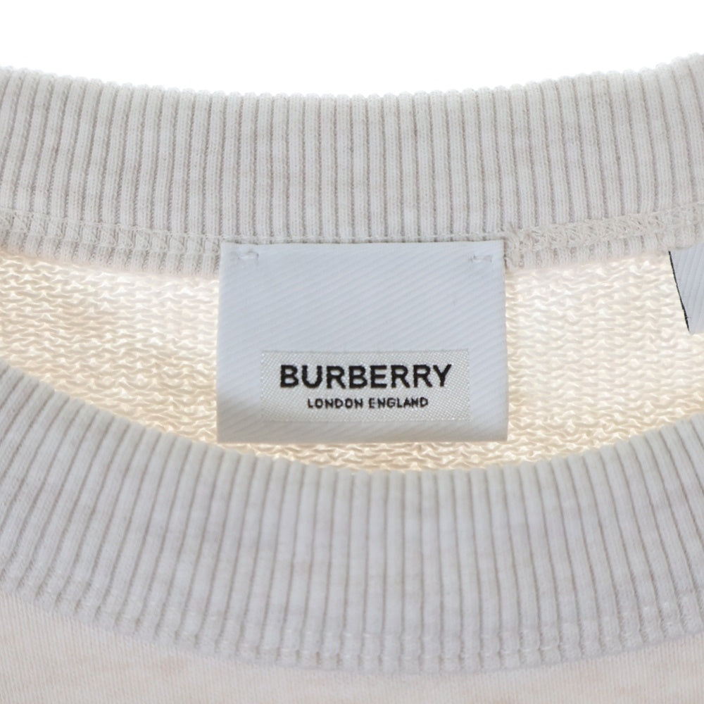 BURBERRY(バーバリー) ロゴプリント 長袖スウェットトレーナー アイボリー 8068710