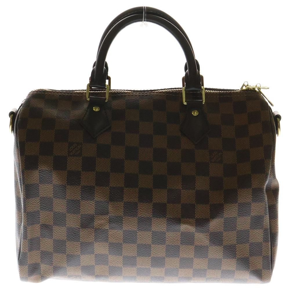 LOUIS VUITTON(ルイヴィトン) ダミエ スピーディ30 2WAY レザーハンドバッグ ショルダーバッグ ブラウン N41367