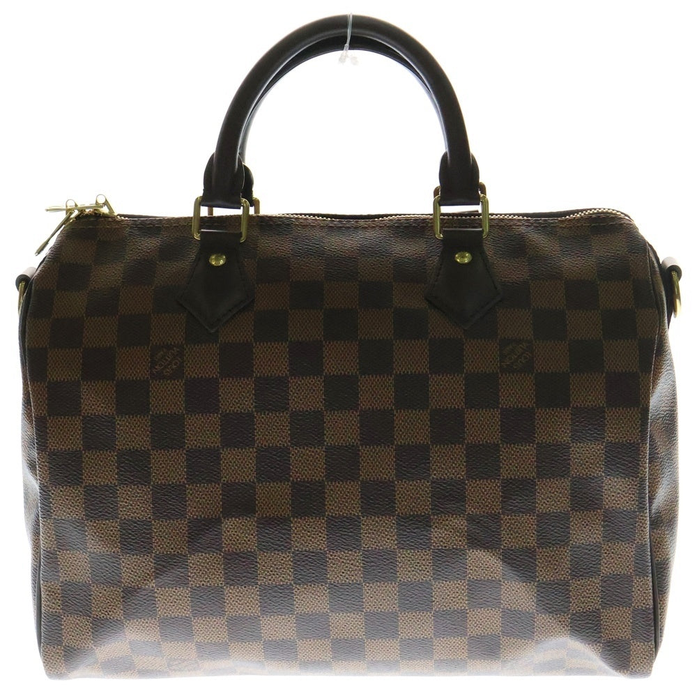 LOUIS VUITTON(ルイヴィトン) ダミエ スピーディ30 2WAY レザーハンドバッグ ショルダーバッグ ブラウン N41367