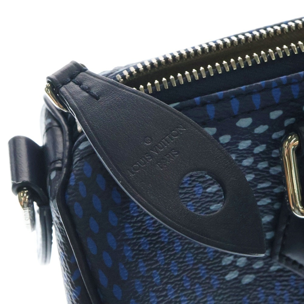 LOUIS VUITTON(ルイヴィトン) ダミエヘリテージ スピーディ25 2WAY レザーハンドバッグ ショルダーバッグ ブルー N40691
