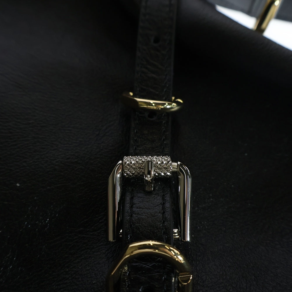 GIVENCHY(ジバンシィ) VOYOU ヴォワイユー レザー ワンショルダーバッグ ゴールド/シルバー金具 ブラック