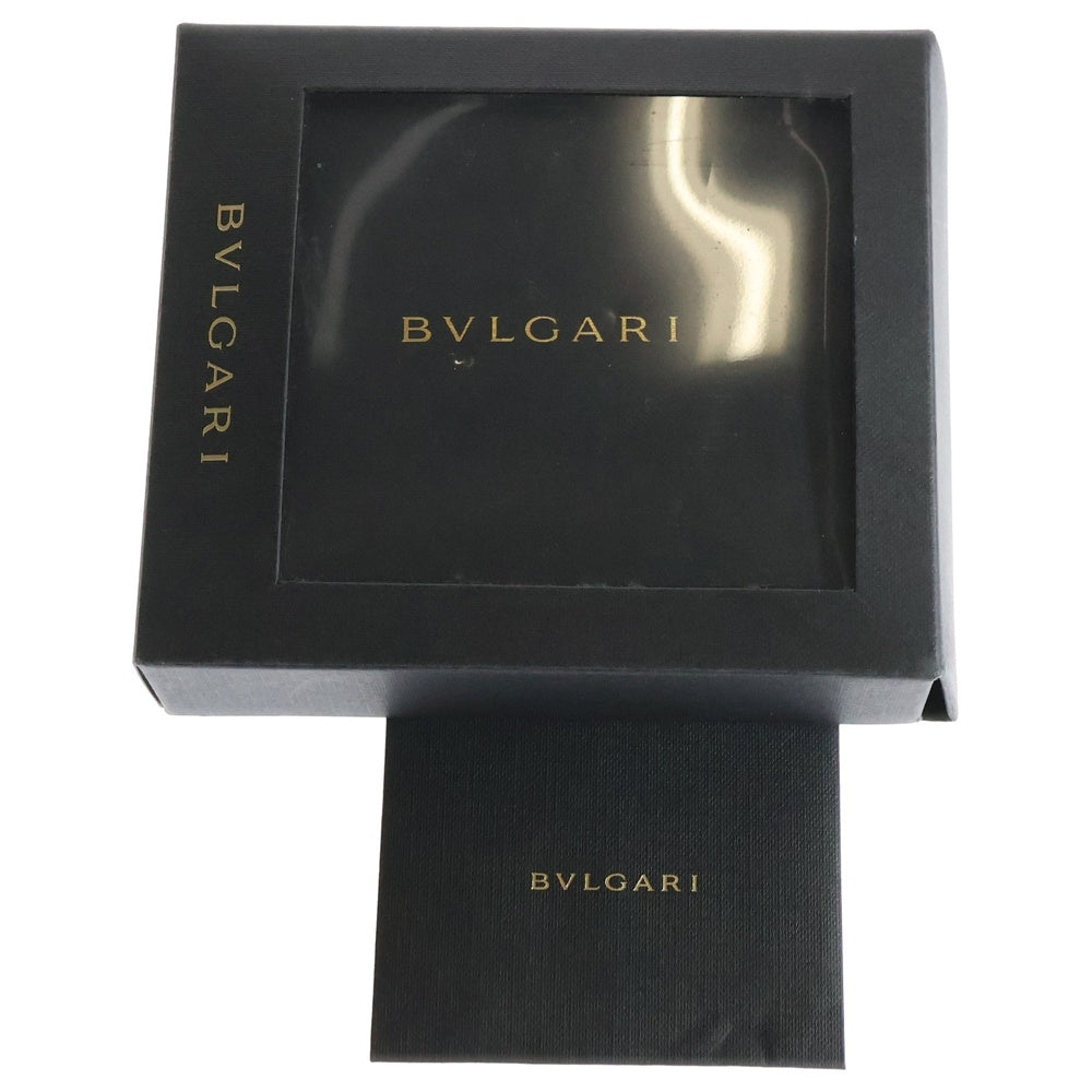 BVLGARI(ブルガリ) エンボスロゴ レザー コンパクトウォレット 二つ折り財布 札入れ ブラック 20817