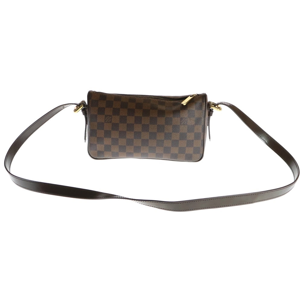 LOUIS VUITTON(ルイヴィトン) ラヴェッロ GM ダミエ エベヌ PVC レザー ショルダーバッグ ゴールド金具 ブラウン N60006