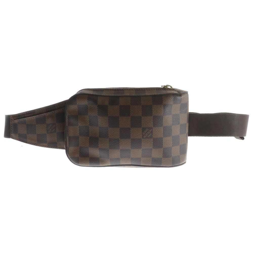LOUIS VUITTON(ルイヴィトン) ジェロニモス ダミエ PVC レザー ショルダー ボディバッグ ゴールド金具 ブラウン N51994