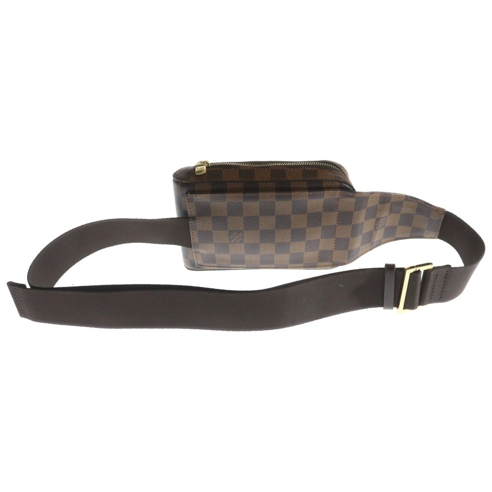 LOUIS VUITTON(ルイヴィトン) ジェロニモス ダミエ PVC レザー ショルダー ボディバッグ ゴールド金具 ブラウン N51994