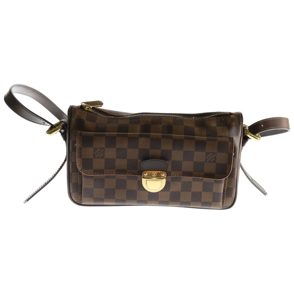 LOUIS VUITTON(ルイヴィトン) ラヴェッロGM ダミエ エベヌ PVC レザー 2WAY ハンド ワンショルダーバッグ ゴールド金具 ブラウン N60006