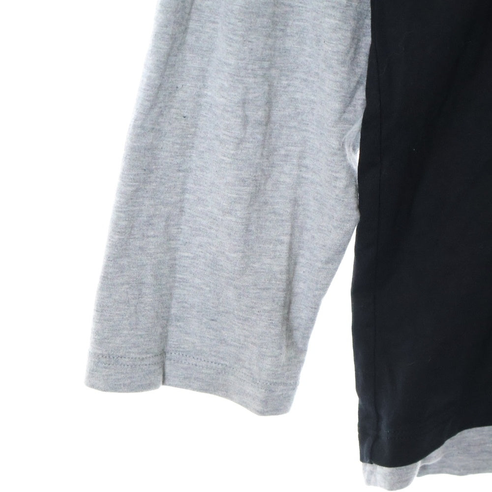 CELINE(セリーヌ) 23SS エディ期 16 Skater Tee レイヤードデザイン ナンバリングロゴプリント ロングスリーブ 長袖Tシャツ カットソー ブラック/グレー 2X87E671Q