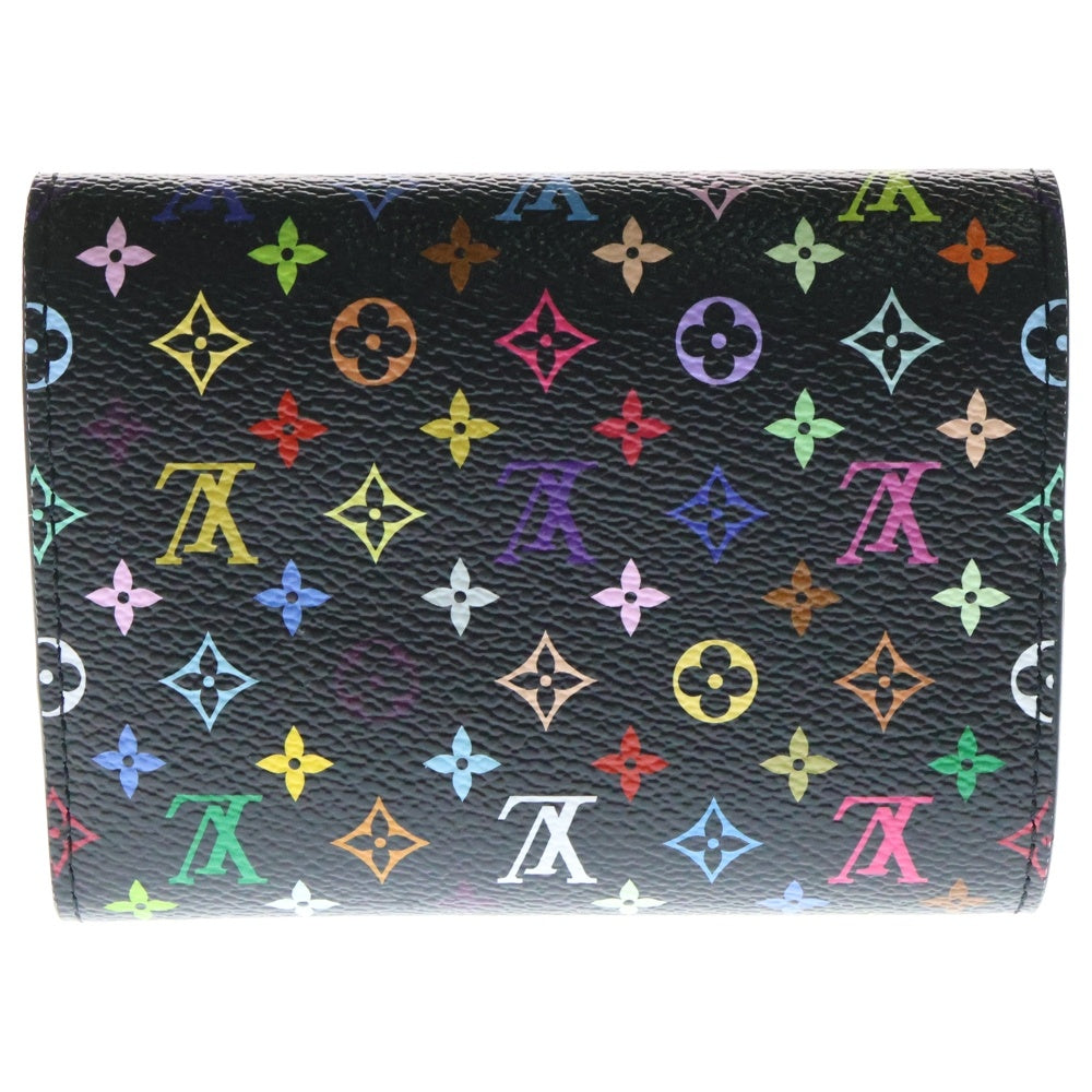LOUIS VUITTON(ルイヴィトン) LV モノグラム マルチカラー ポルトフォイユ・ヴィクトリーヌ コインケース 財布 ブラック マルチカラー シルバー金具 PVC M14163