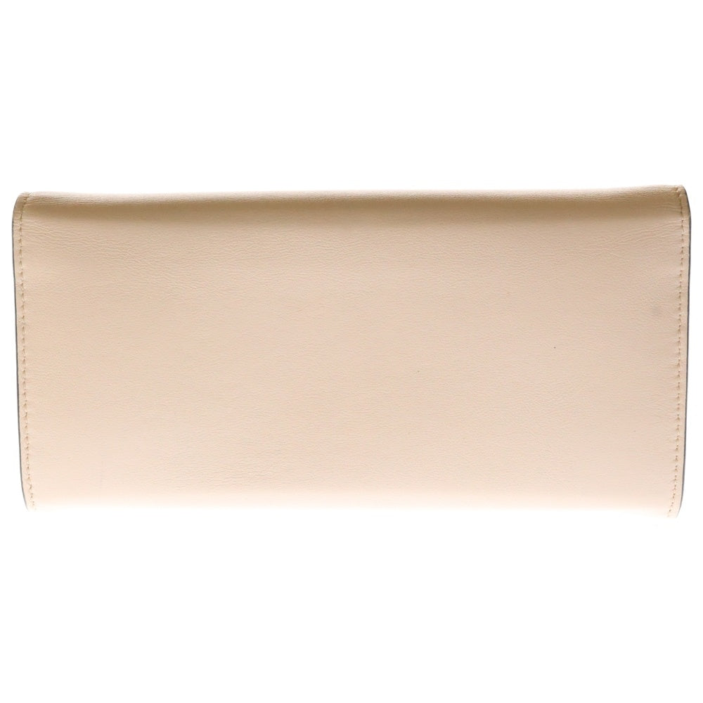 FENDI(フェンディ) ロゴ 二つ折り長財布 ロングウォレット カードケース ピンク レザー ゴールド金具 8M0251
