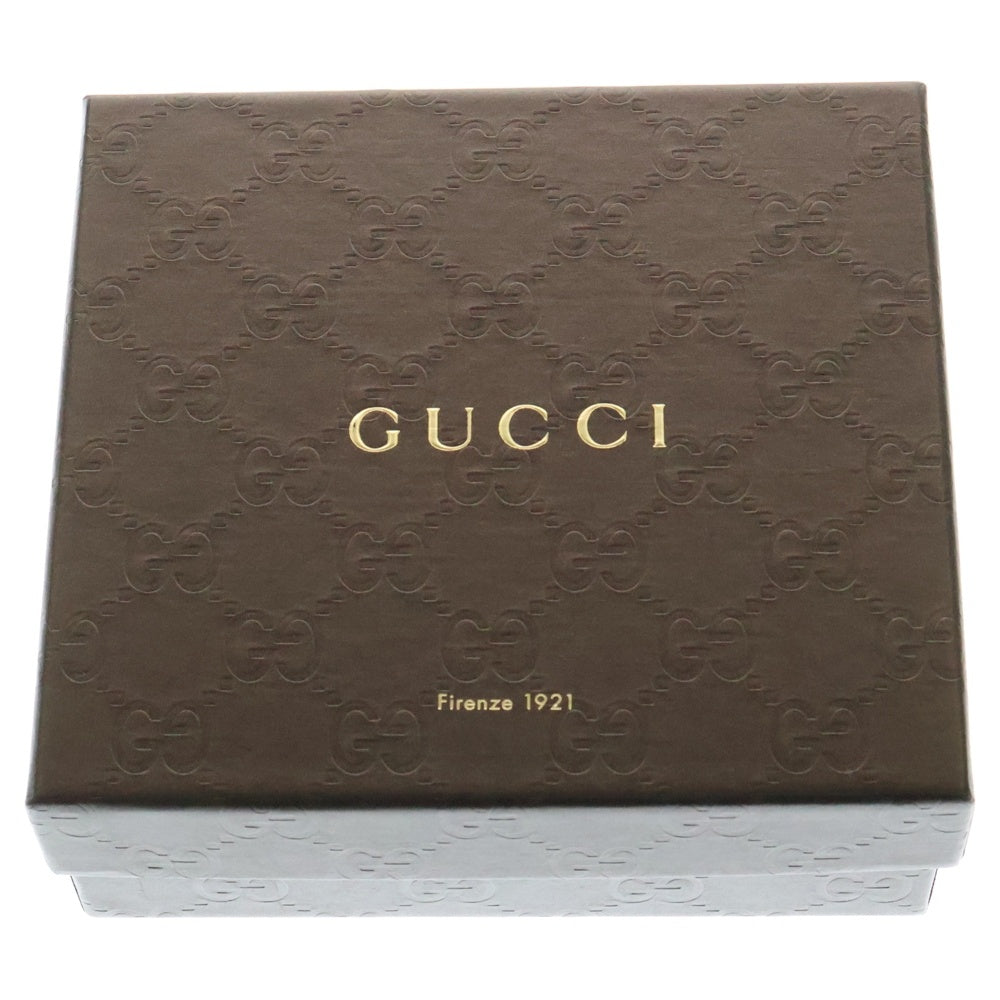 GUCCI(グッチ) Wホック財布 コンパクトウォレット 三つ折り財布 ライトブルー ゴールド金具 レザー 368233