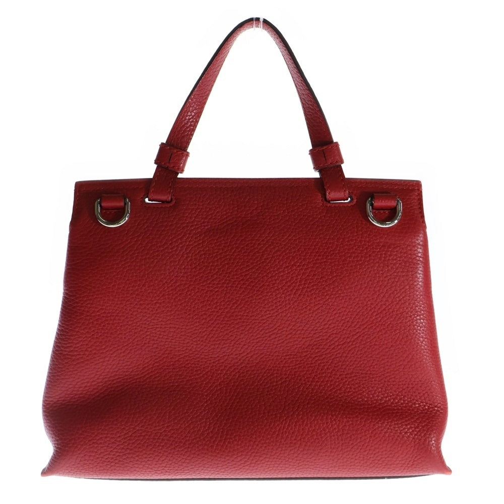 GUCCI(グッチ) バンブーデイリー 2wayハンドバッグ ショルダーバッグ ハンドバッグ レッド シルバー金具 レザー 370831
