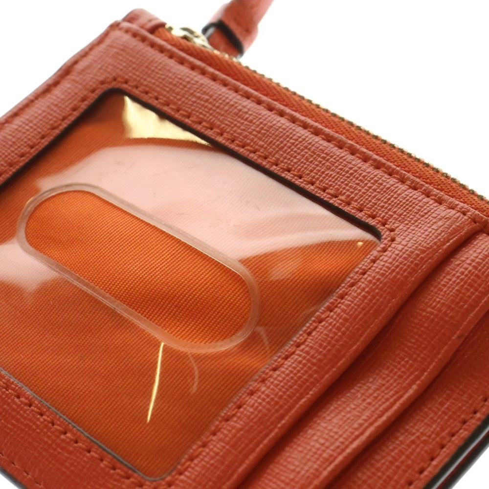 FURLA(フルラ) ロゴレザーカードコインホルダー オレンジ