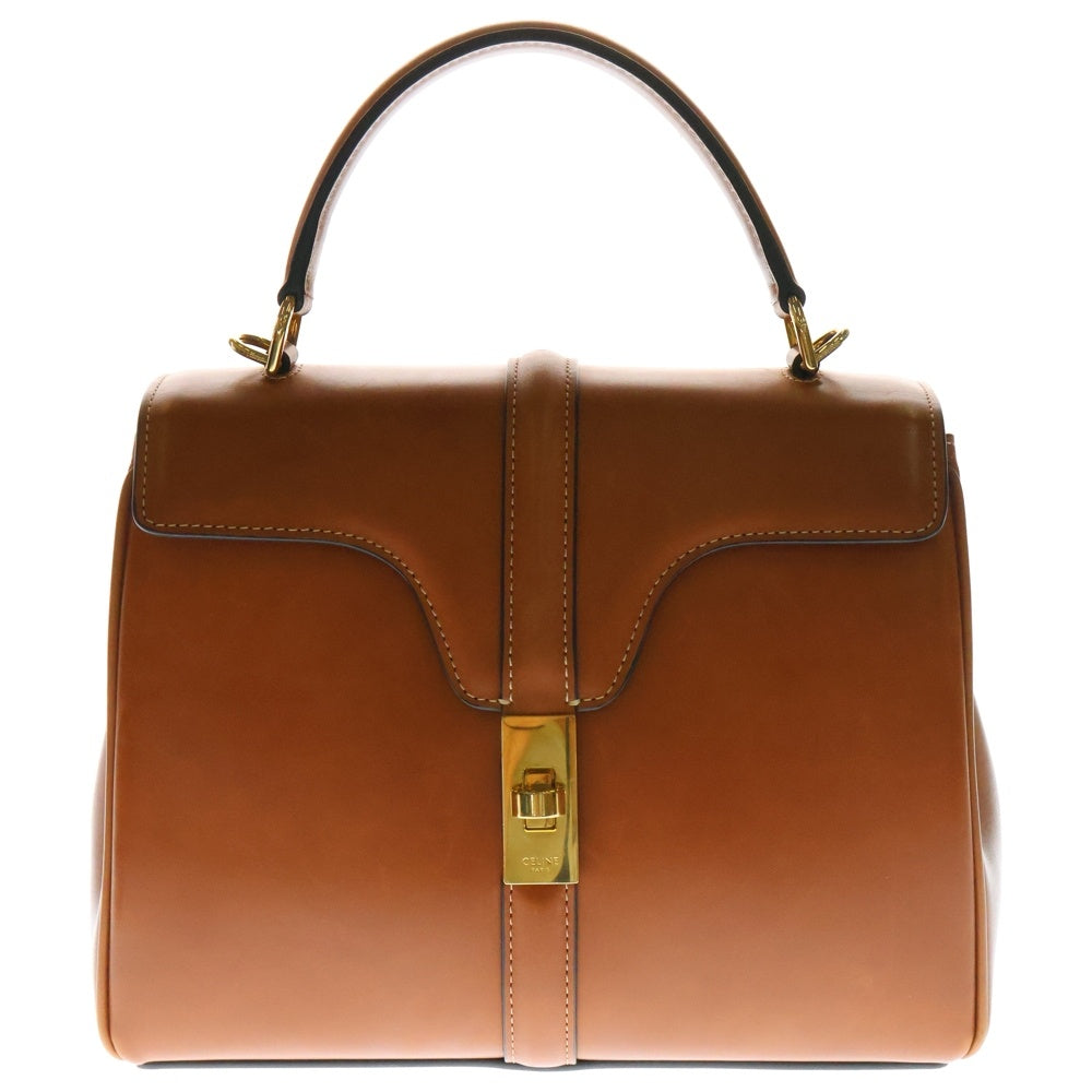CELINE(セリーヌ) セーズ16 スモール 2WAY レザーハンドバッグ ショルダーバッグ ブラウン レディース