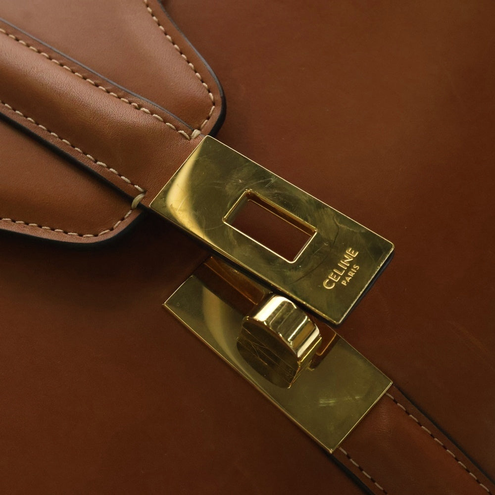 CELINE(セリーヌ) セーズ16 スモール 2WAY レザーハンドバッグ ショルダーバッグ ブラウン レディース