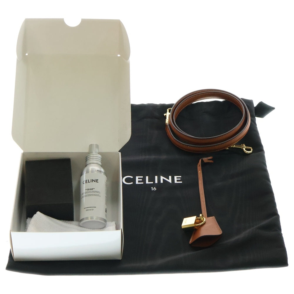 CELINE(セリーヌ) セーズ16 スモール 2WAY レザーハンドバッグ ショルダーバッグ ブラウン レディース