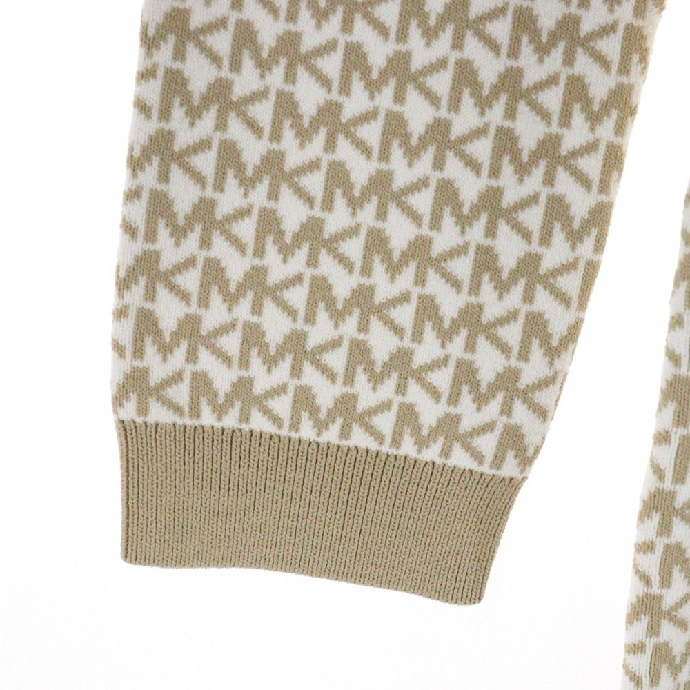 MICHAEL KORS(マイケルコース) MKモノグラム総柄 長袖ニットワンピース ベージュ レディース JH180X84GH