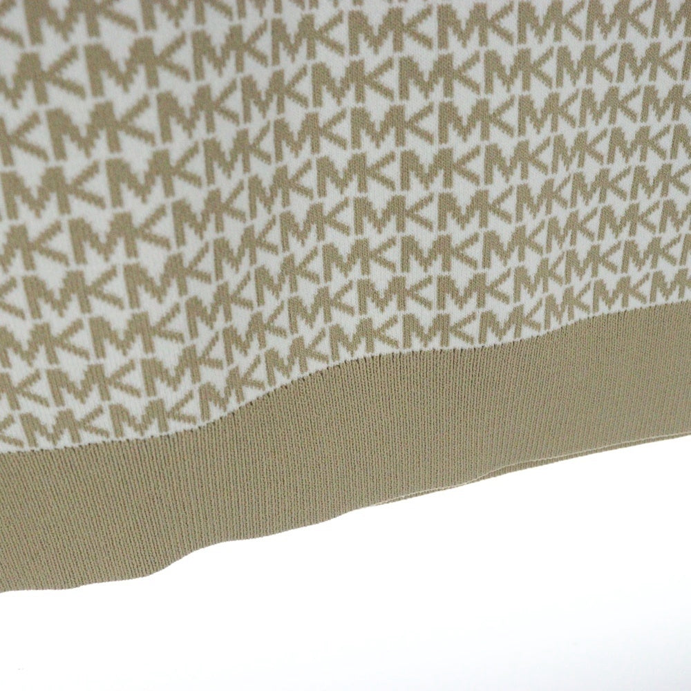 MICHAEL KORS(マイケルコース) MKモノグラム総柄 長袖ニットワンピース ベージュ レディース JH180X84GH