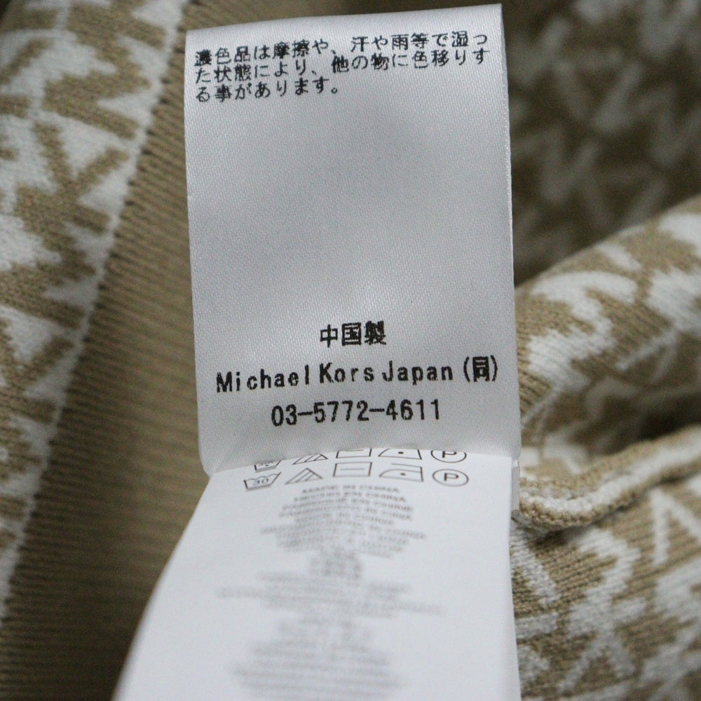MICHAEL KORS(マイケルコース) MKモノグラム総柄 長袖ニットワンピース ベージュ レディース JH180X84GH