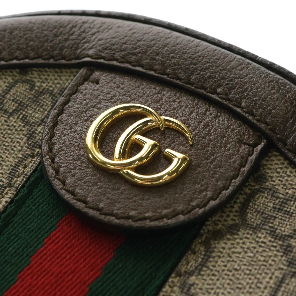 GUCCI(グッチ) オフディア GGスプリーム チェーンレザーショルダーバッグ ブラウン レディース 550618