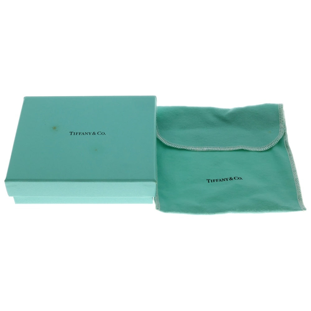 TIFFANY&Co(ティファニー) ロゴ刻印 レザーキーリング ティファニーブルー