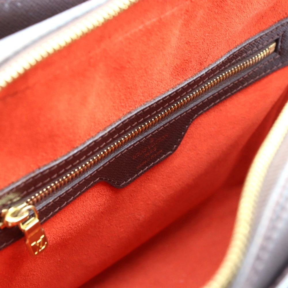 LOUIS VUITTON(ルイヴィトン) ダミエ トリアナ ハンドバッグ ブラウン ゴールド金具 レザー×PVC N51155