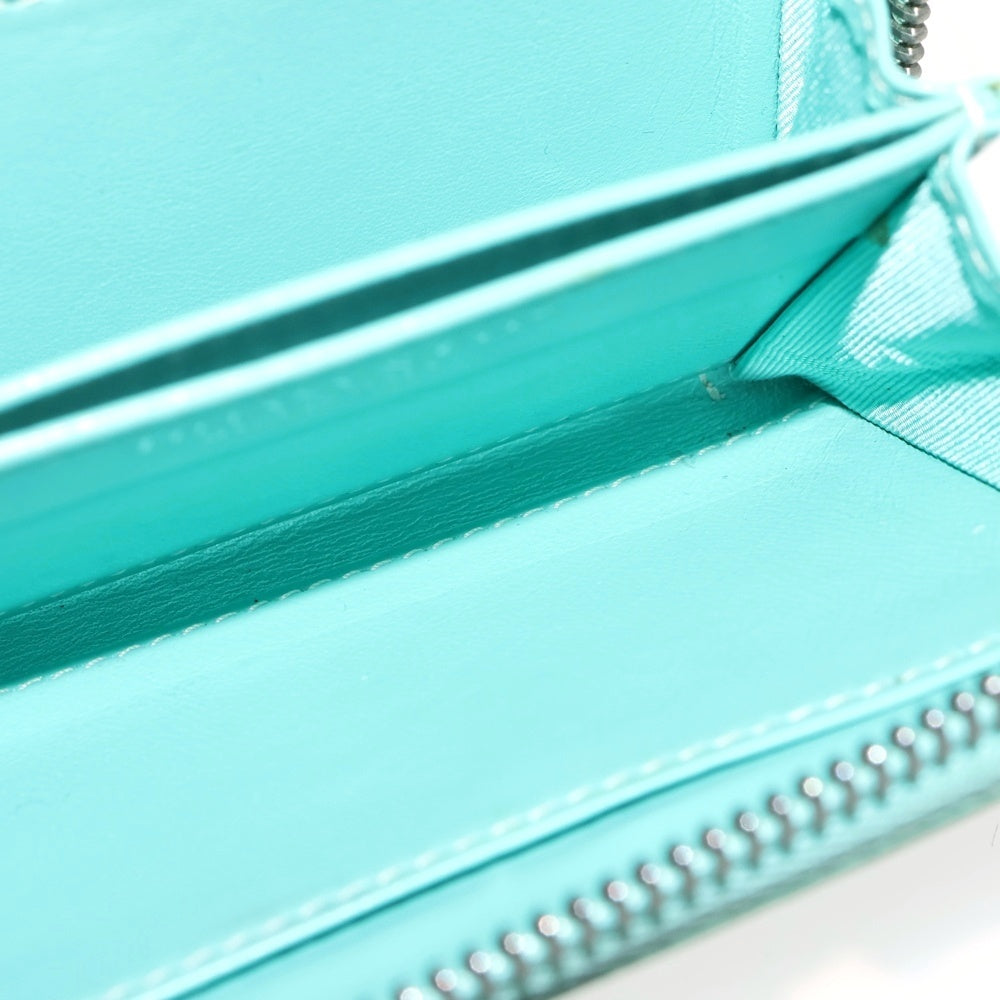 TIFFANY&Co(ティファニー) ロゴ刻印 レザーラウンドジップウォレット 財布