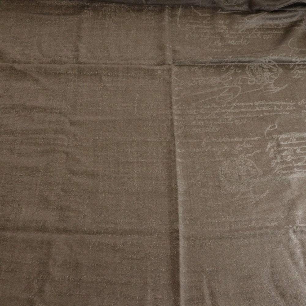 Berluti(ベルルッティ) カリグラフィ ストール ベージュ スクリット ウール×シルク スカーフ マフラー