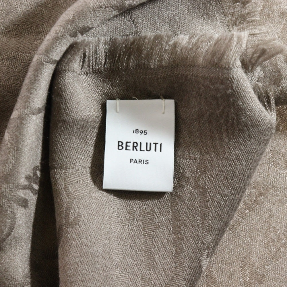 Berluti(ベルルッティ) カリグラフィ ストール ベージュ スクリット ウール×シルク スカーフ マフラー