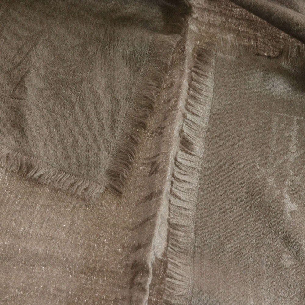 Berluti(ベルルッティ) カリグラフィ ストール ベージュ スクリット ウール×シルク スカーフ マフラー