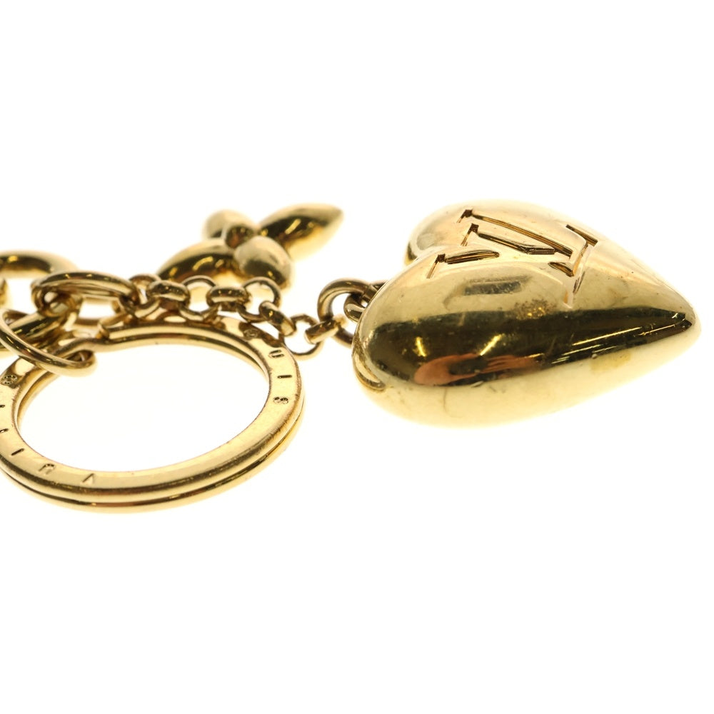 LOUIS VUITTON(ルイヴィトン) LVハート チャーム キーホルダー ゴールド GP メタル M01142