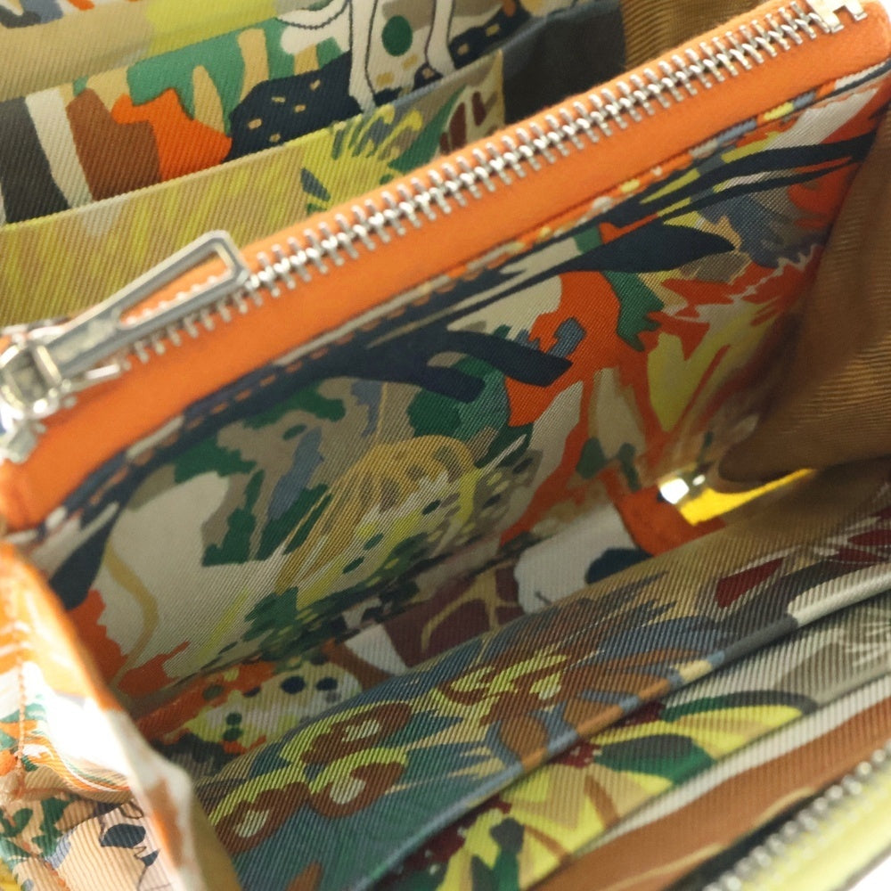 HERMES(エルメス) アザップ シルクイン コンパクト ライム エバーカラー シルバー金具 B刻印 財布