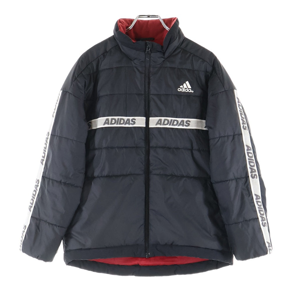 adidas(アディダス) ロゴプリント 中綿 ジップアップ ジャケット ブラック キッズ