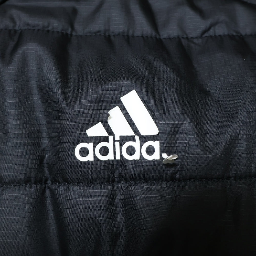 adidas(アディダス) ロゴプリント 中綿 ジップアップ ジャケット ブラック キッズ