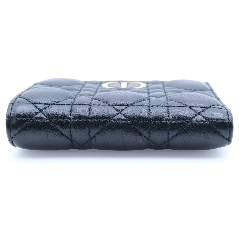 Christian Dior(クリスチャンディオール) Dior Caro カロ ダリア ウォレット 二つ折り財布 ブラック レザー