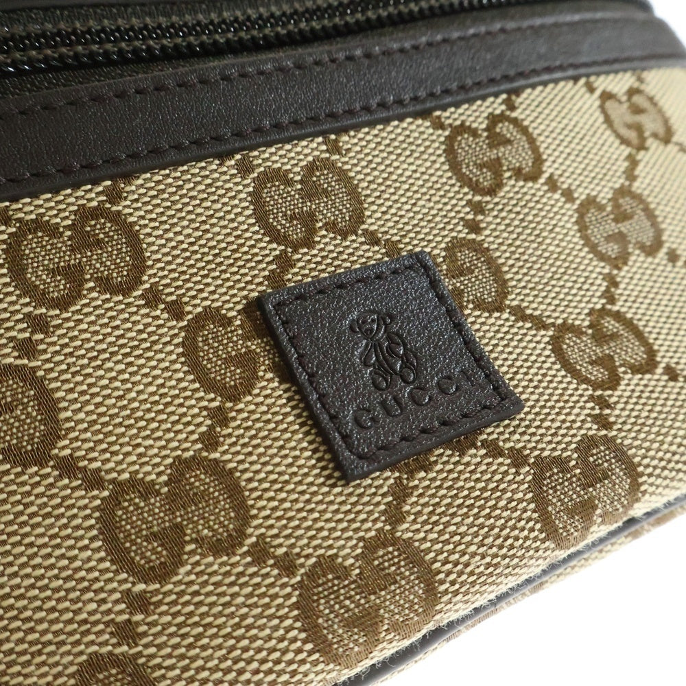 GUCCI(グッチ) チルドレンズ GGキャンバス ウエストバッグ ボディバッグ ショルダーバッグ ベージュ×ブラウン ブラウン金具 レザー×キャンバス 311159