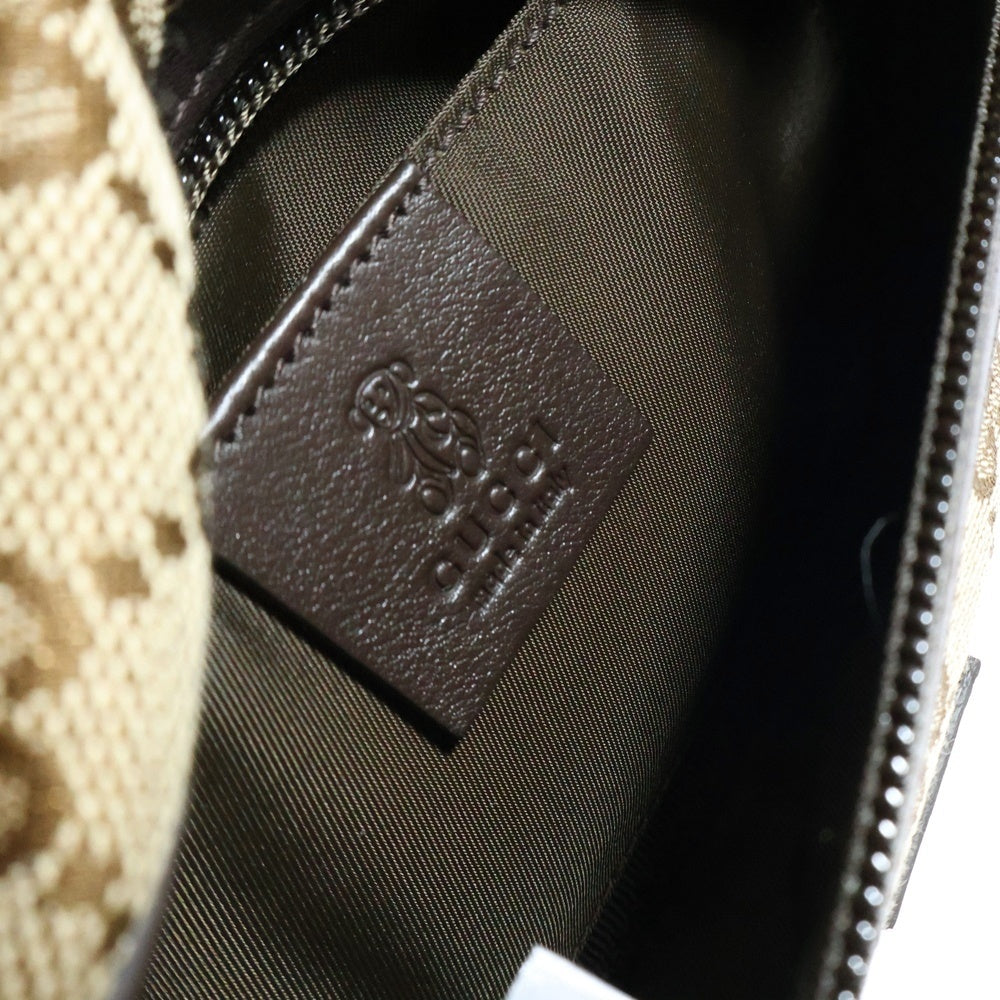 GUCCI(グッチ) チルドレンズ GGキャンバス ウエストバッグ ボディバッグ ショルダーバッグ ベージュ×ブラウン ブラウン金具 レザー×キャンバス 311159