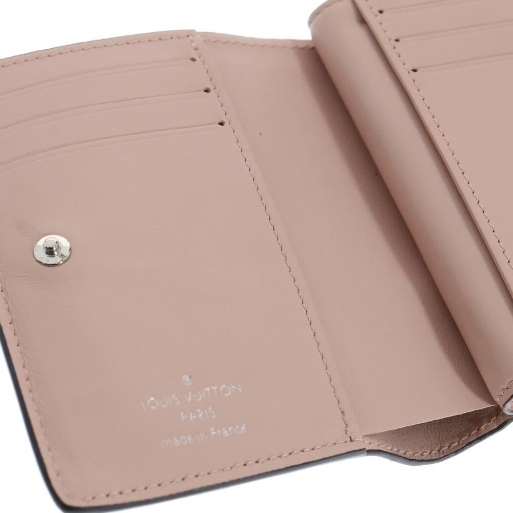 LOUIS VUITTON(ルイヴィトン) マヒナ ポルトフォイユクレア マグノリア コンパクトウォレット 三つ折り財布 コインケース ピンク レザー シルバー金具 M80629