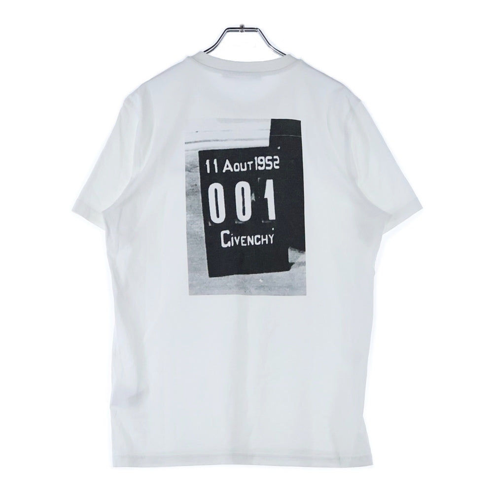 GIVENCHY(ジバンシィ) ラバーロゴ バックフォトプリント クルーネック 半袖Tシャツ カットソー ホワイト BM706S3Y2T