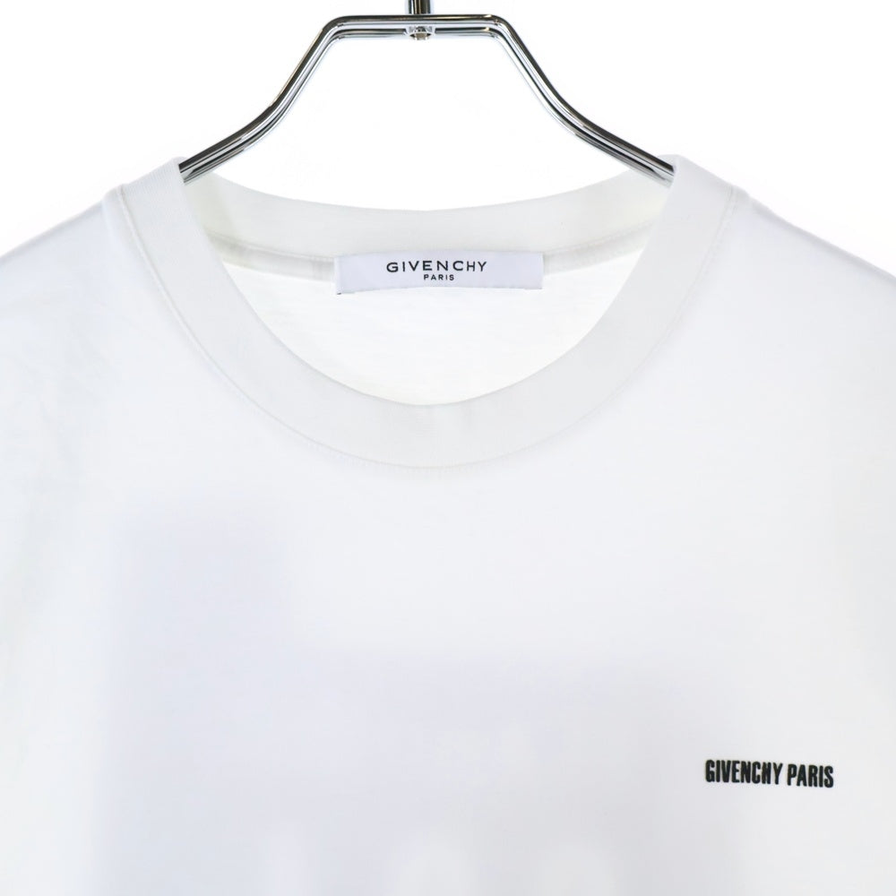 GIVENCHY(ジバンシィ) ラバーロゴ バックフォトプリント クルーネック 半袖Tシャツ カットソー ホワイト BM706S3Y2T
