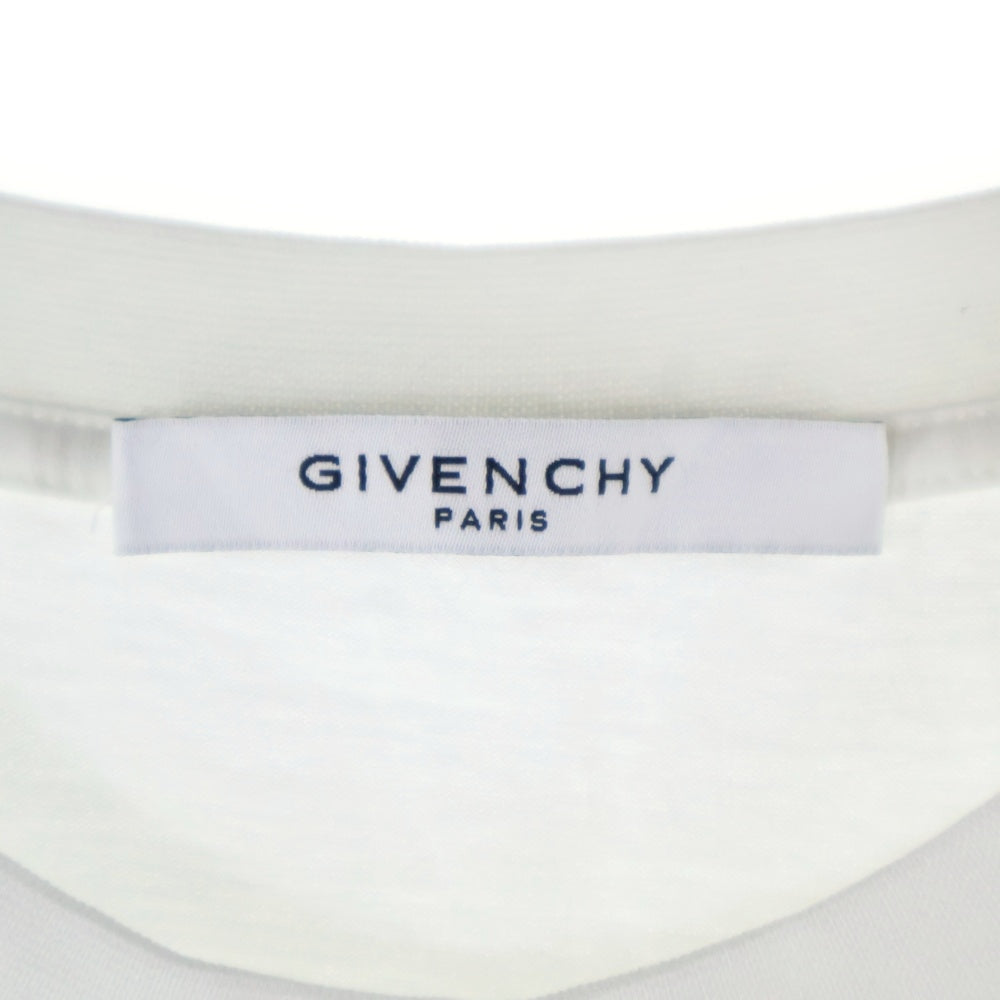 GIVENCHY(ジバンシィ) ラバーロゴ バックフォトプリント クルーネック 半袖Tシャツ カットソー ホワイト BM706S3Y2T