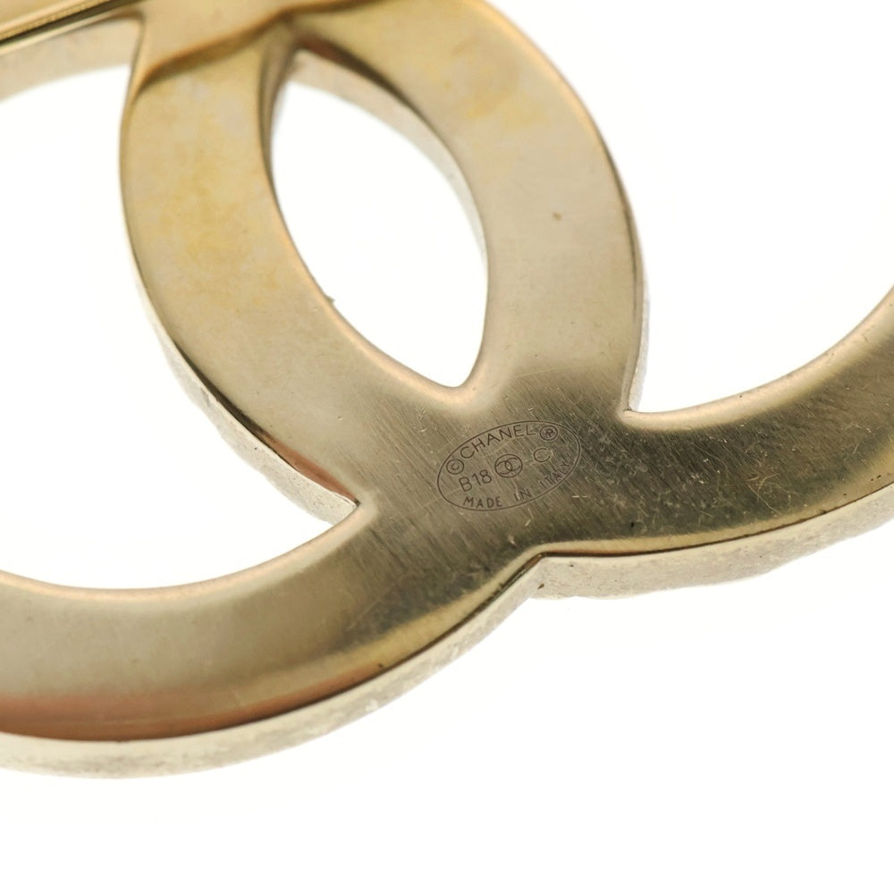 CHANEL(シャネル) ココマーク ラインストーン ブローチ バッジ ゴールド GP B18C