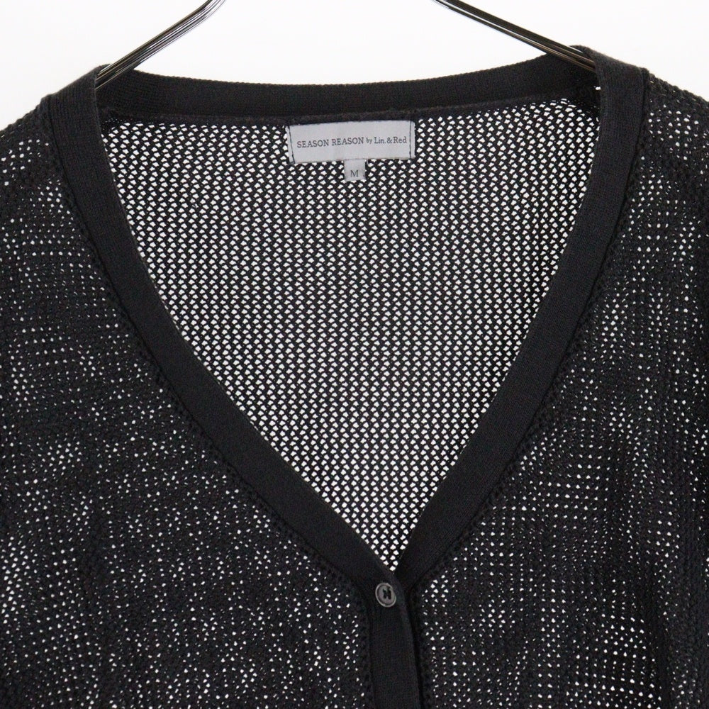 NO BRAND(ノーブランド) SEASON REASON by Lin & Red メッシュカーディガン グレー