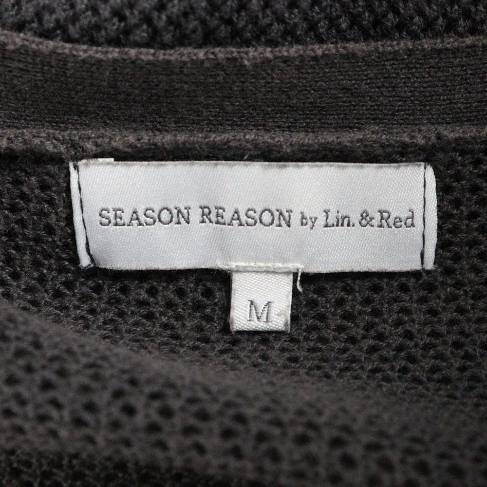 NO BRAND(ノーブランド) SEASON REASON by Lin & Red メッシュカーディガン グレー