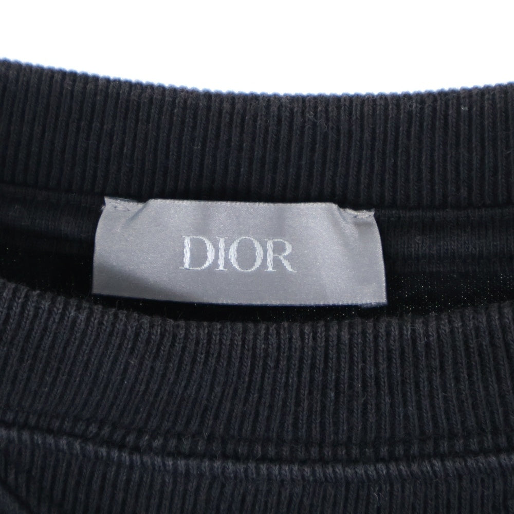 Christian Dior(クリスチャンディオール) ×Kenny Scharf Oversized Tee 193J685D0554 ケニー シャーフ ロゴ刺繍 オーバーサイズ クルーネック半袖Tシャツカットソー ブラック