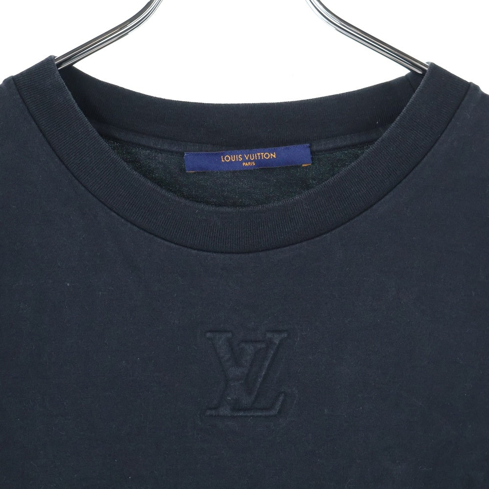 LOUIS VUITTON(ルイヴィトン) 21AW LVデボス エンボスロゴ半袖Tシャツ ブラック RM212 NPG HLY64W