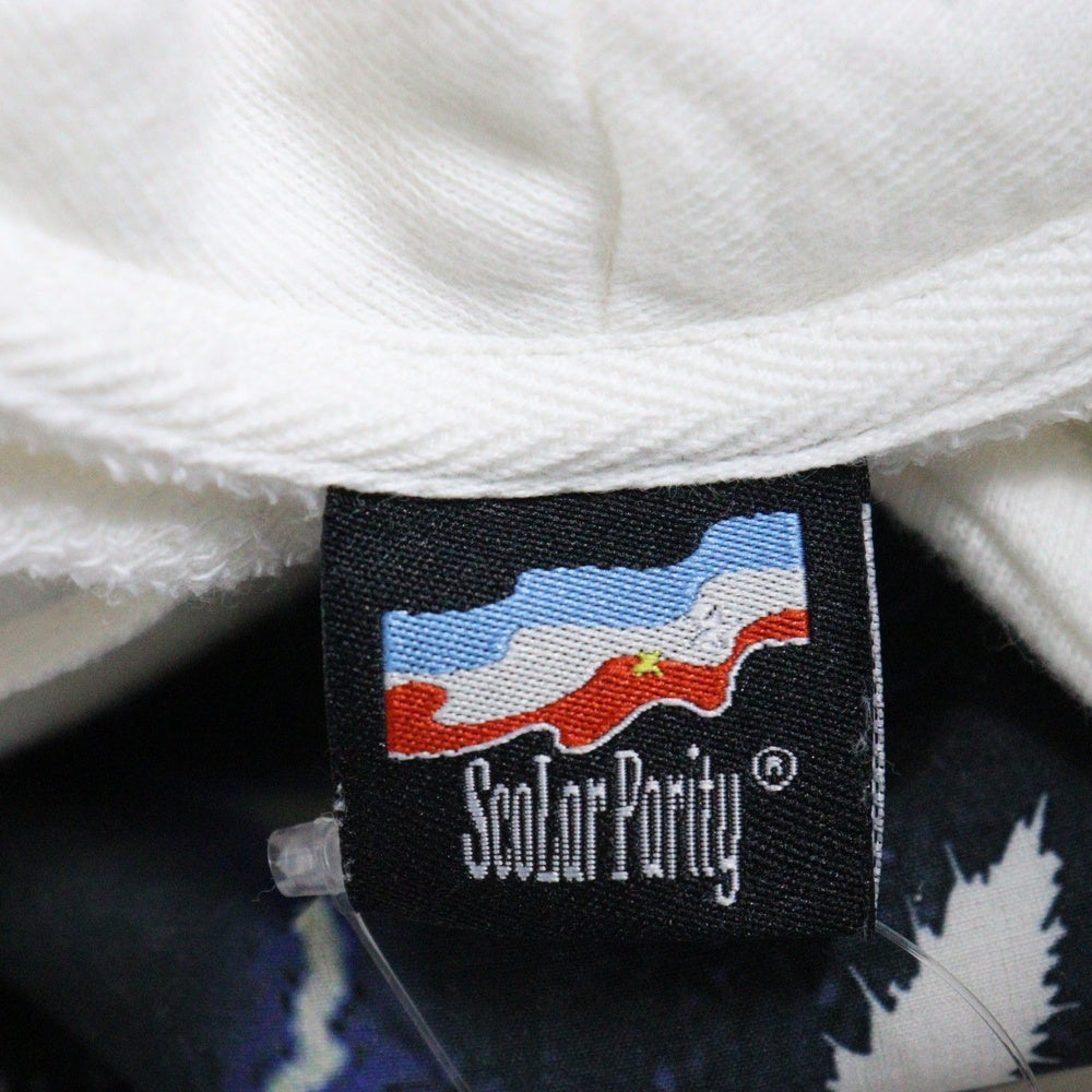 SCOLAR PARITY(スカラーパリティ) フロントデザイン プルオーバーパーカー ホワイト 〇