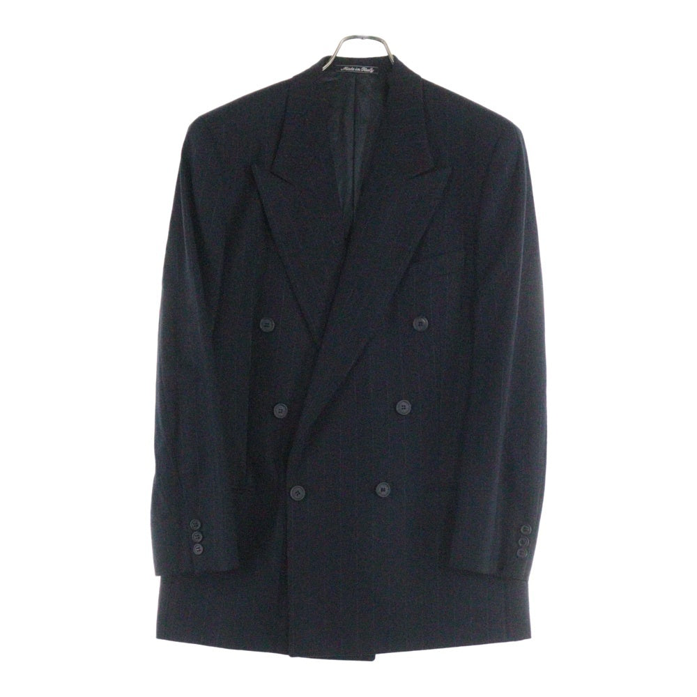 GIORGIO ARMANI(ジョルジオアルマーニ) セットアップスーツ ピンストライプ総柄 ダブルブレスト ピークドラペル テーラードジャケット 2タック スラックスパンツ