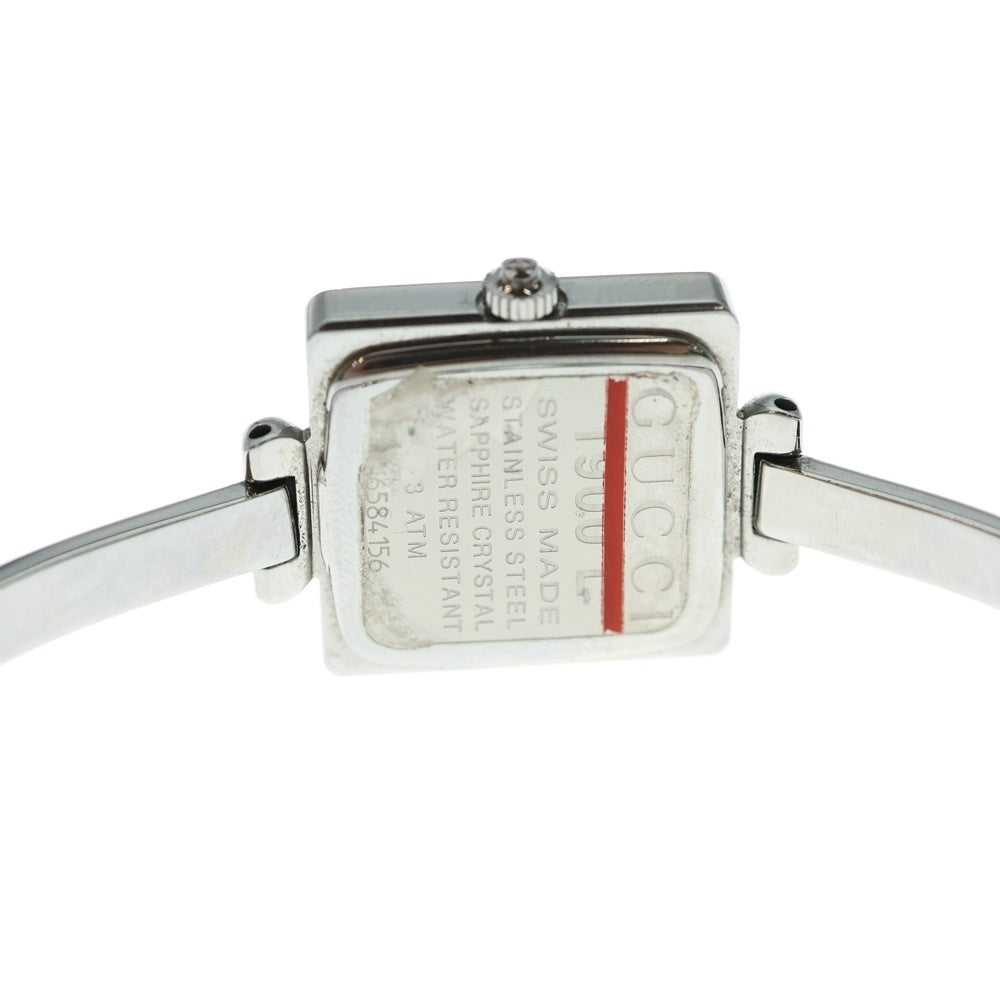 GUCCI(グッチ) ホワイト文字盤 クォーツ バングルウォッチ ステンレスウォッチ 腕時計 ホワイト/シルバー SS/QZ 1900L