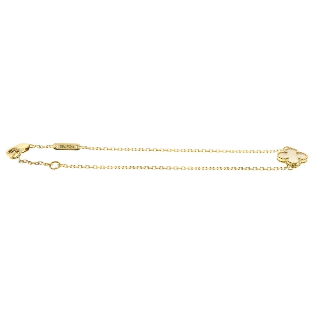 Van Cleef & Arpels(ヴァンクリーフアンドアーペル) スウィートアルハンブラ マザーオブパール ブレスレット Au750YG イエローゴールド レディース